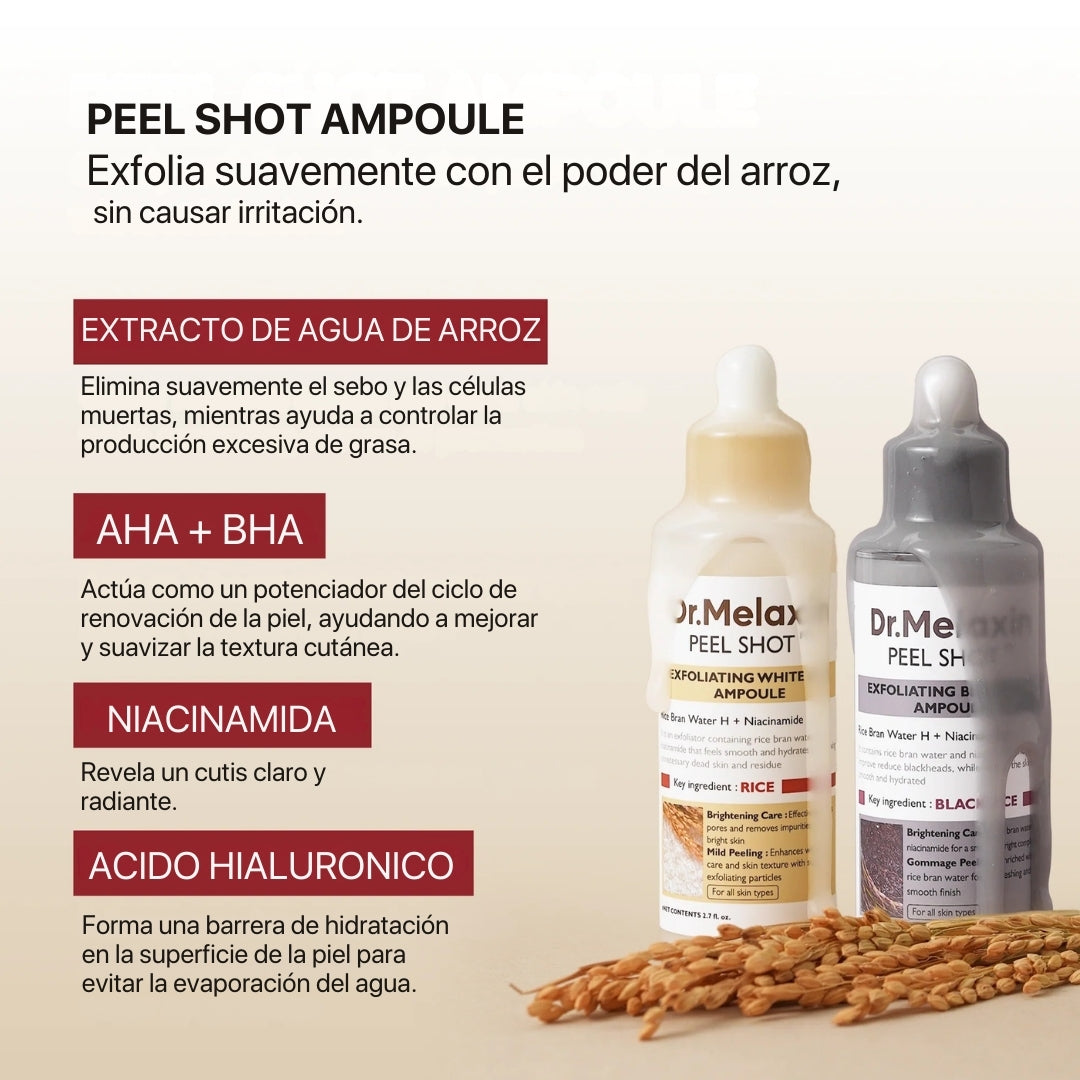 Dr. Melaxin Peel Shot | Combo Arroz Blanco