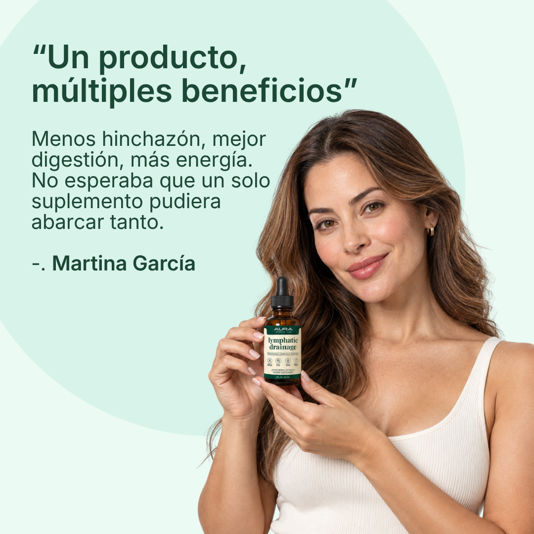 Gotas de Drenaje Linfático | AURA Beauty Lab®