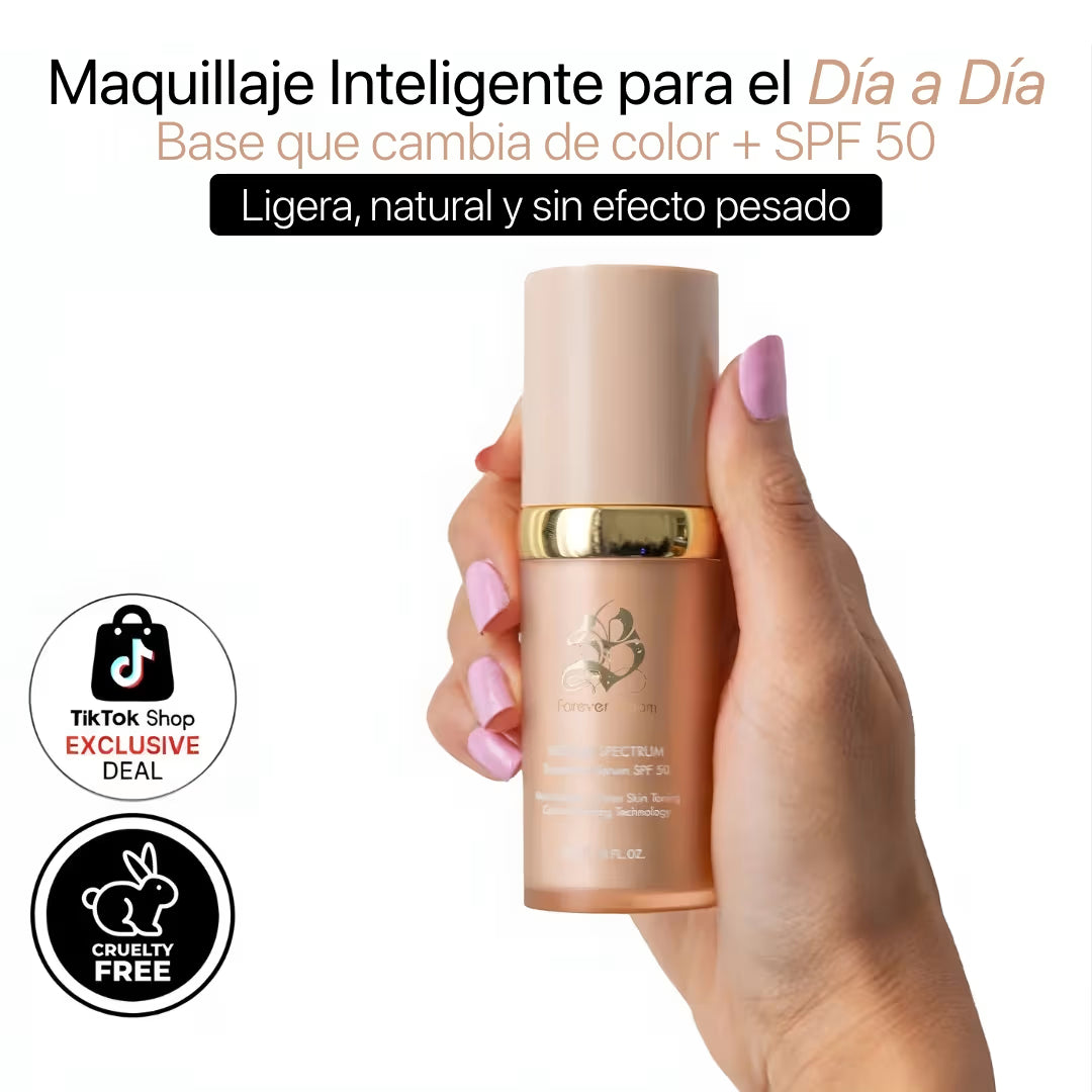 Base 4 en 1 de Maquillaje Antiedad con SPF 50